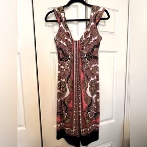 London Times 🍒 Waterfall Handkerchief Pattern Dress.
Size 10